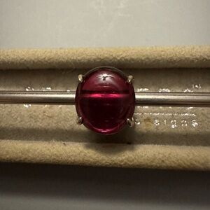 Pandora fuchsia rose oval cabochon in sterling silver. New!!